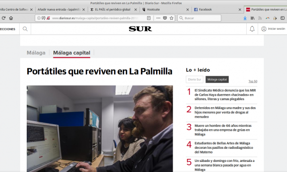Diario Sur: Portátiles que reviven en La Palmilla